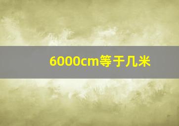 6000cm等于几米