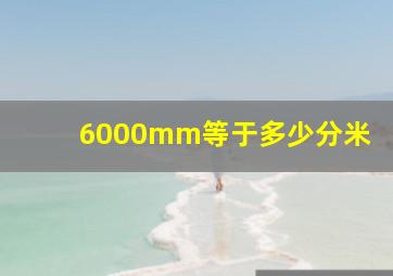 6000mm等于多少分米