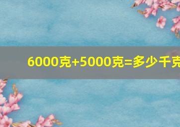 6000克+5000克=多少千克