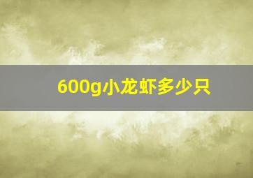 600g小龙虾多少只