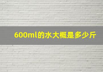 600ml的水大概是多少斤