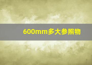 600mm多大参照物