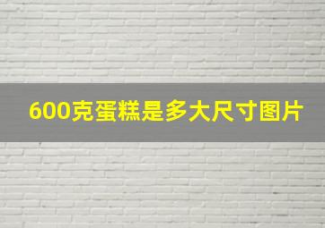 600克蛋糕是多大尺寸图片