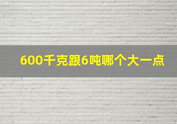 600千克跟6吨哪个大一点