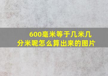 600毫米等于几米几分米呢怎么算出来的图片