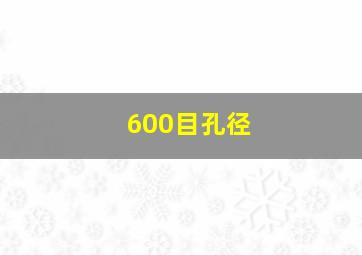 600目孔径