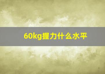 60kg握力什么水平