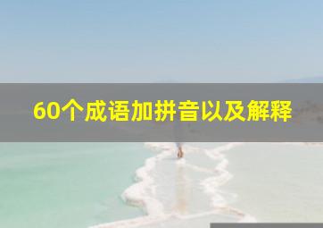 60个成语加拼音以及解释