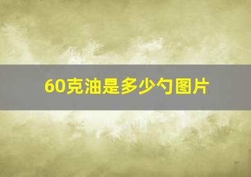 60克油是多少勺图片