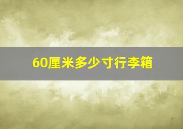 60厘米多少寸行李箱