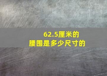 62.5厘米的腰围是多少尺寸的