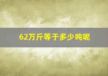 62万斤等于多少吨呢