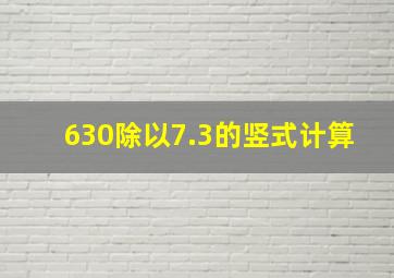 630除以7.3的竖式计算