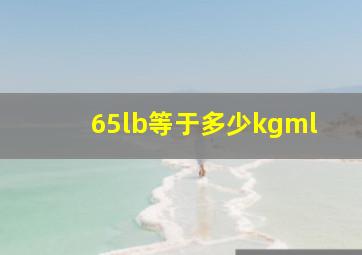 65lb等于多少kgml