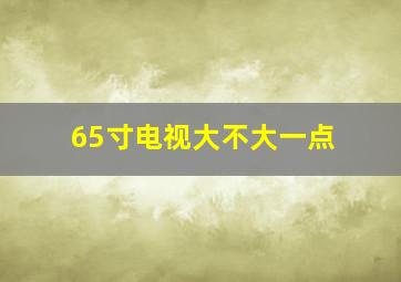 65寸电视大不大一点