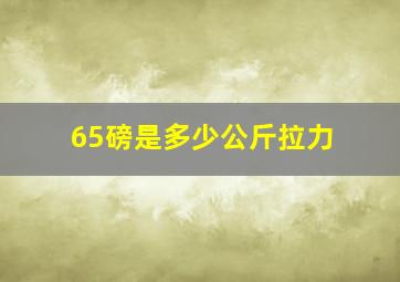 65磅是多少公斤拉力