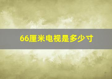 66厘米电视是多少寸