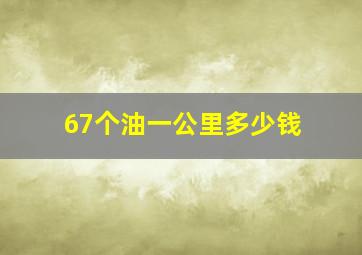 67个油一公里多少钱