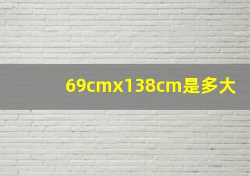 69cmx138cm是多大