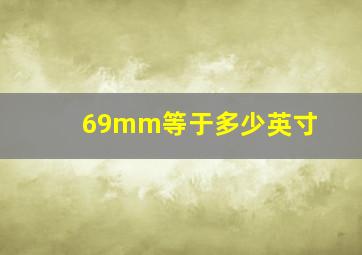 69mm等于多少英寸