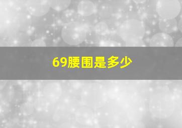 69腰围是多少