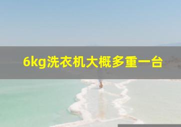 6kg洗衣机大概多重一台