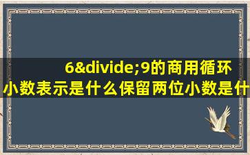 6÷9的商用循环小数表示是什么保留两位小数是什么