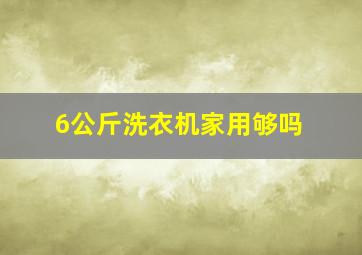 6公斤洗衣机家用够吗