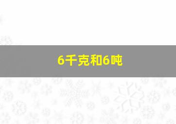 6千克和6吨