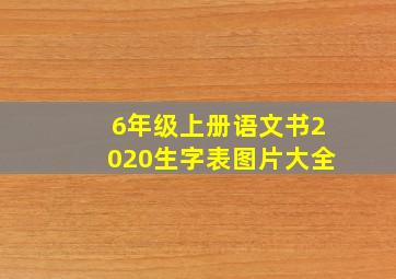 6年级上册语文书2020生字表图片大全