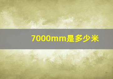 7000mm是多少米