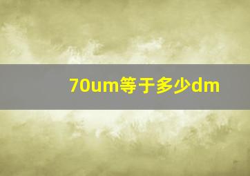 70um等于多少dm