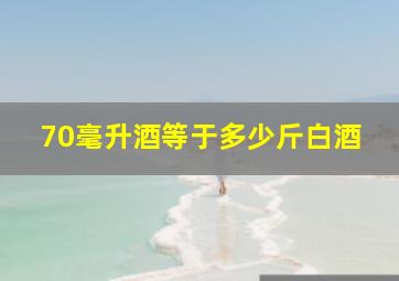 70毫升酒等于多少斤白酒