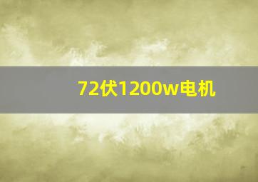 72伏1200w电机