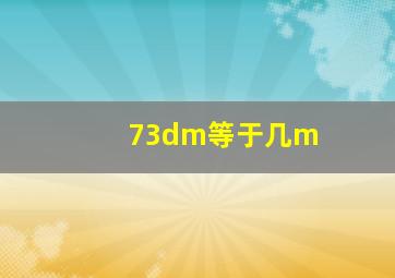 73dm等于几m