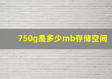 750g是多少mb存储空间