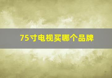 75寸电视买哪个品牌