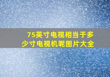 75英寸电视相当于多少寸电视机呢图片大全