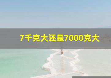 7千克大还是7000克大