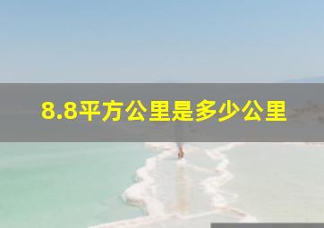 8.8平方公里是多少公里