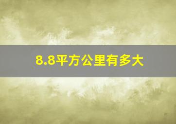 8.8平方公里有多大