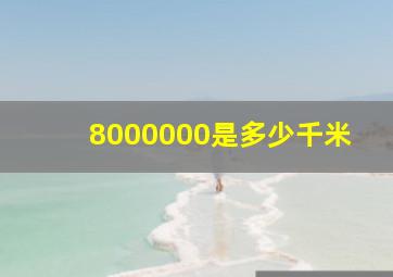 8000000是多少千米