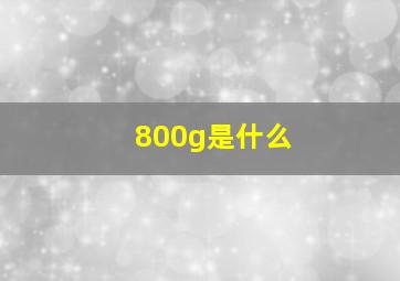 800g是什么