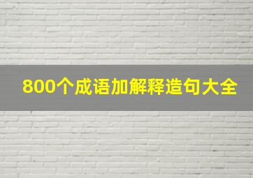 800个成语加解释造句大全