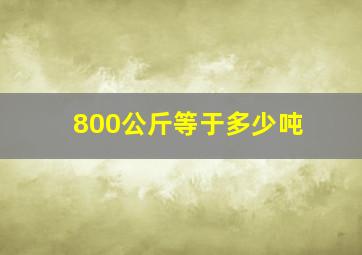 800公斤等于多少吨