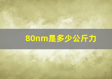 80nm是多少公斤力