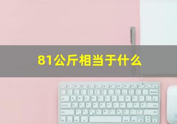 81公斤相当于什么