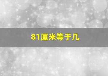 81厘米等于几