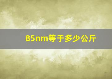 85nm等于多少公斤