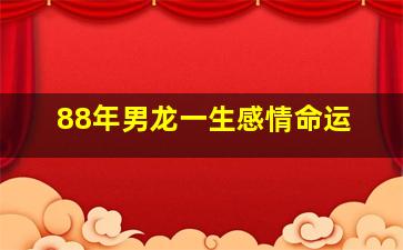 88年男龙一生感情命运